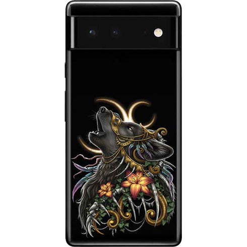 Wolf Howling by Sarah Richter Google Pixel 6 Skin